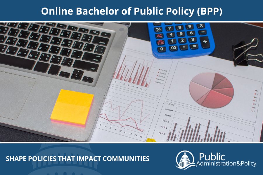 A close-up of the desk of a Public Policy major, representing the Bachelor of Public Policy program