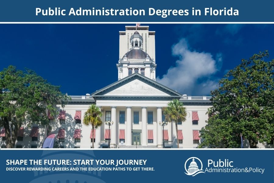 Florida State Capitol building in Tallahassee, a modern design that embodies Public Administration in the Sunshine State.