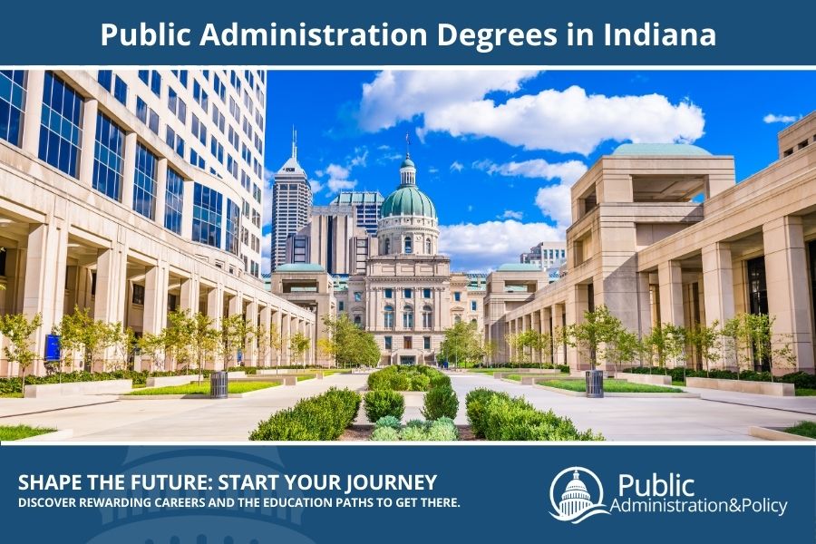 Indiana Statehouse in Indianapolis, a majestic site dedicated to Public Administration and governance.