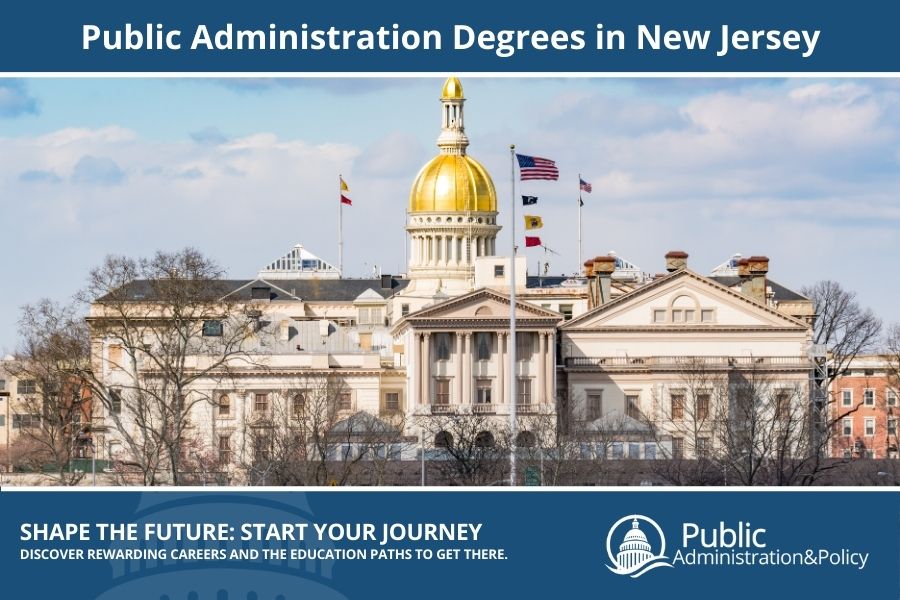 New Jersey State House in Trenton, an ornate structure integral to Public Administration in the Garden State.