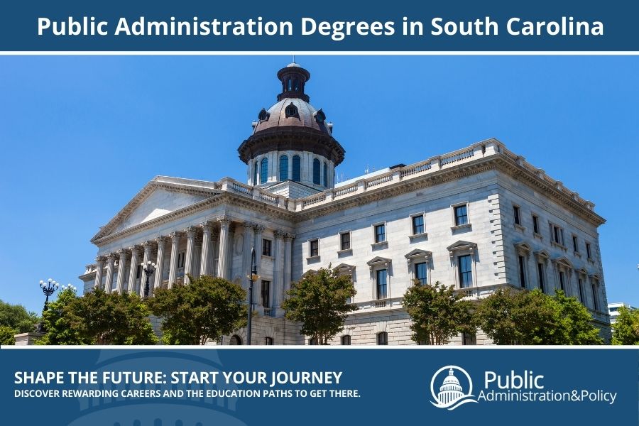 South Carolina State House in Columbia, surrounded by gardens and vital to Public Administration in the Palmetto State.