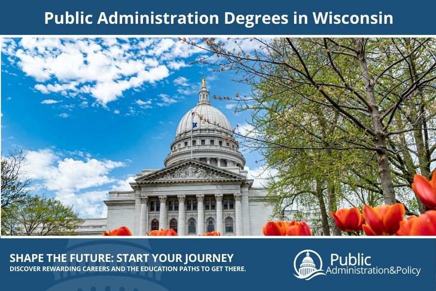 Wisconsin State Capitol building in Madison, a majestic structure representing Public Administration in the Badger State.