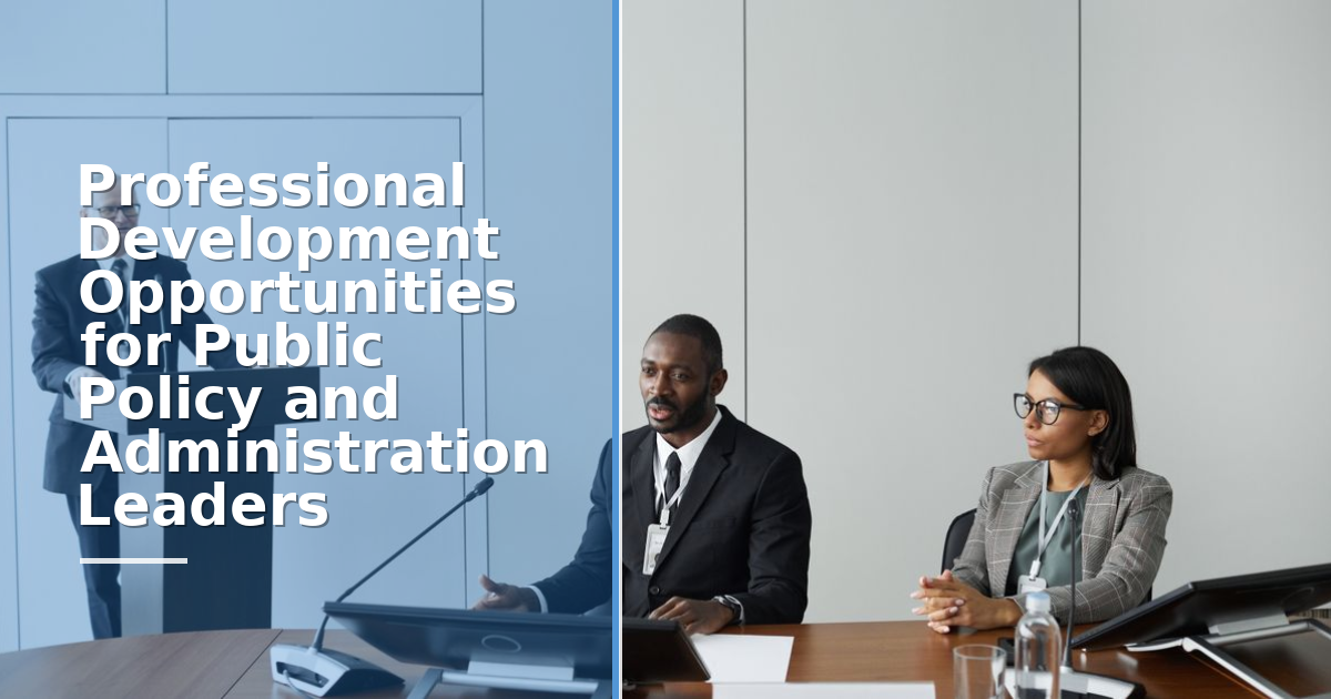 2026 Professional Development Opportunities for Public Policy and Administration Leaders