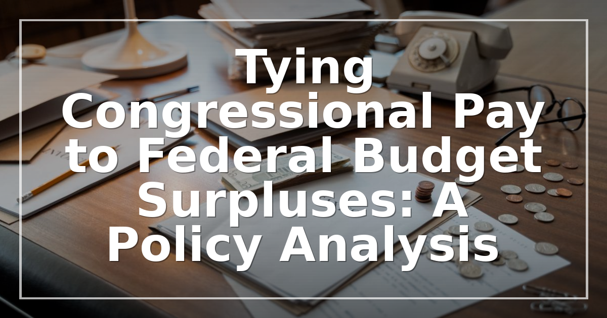 Tying Congressional Pay to Federal Budget Surpluses: A Policy Analysis
