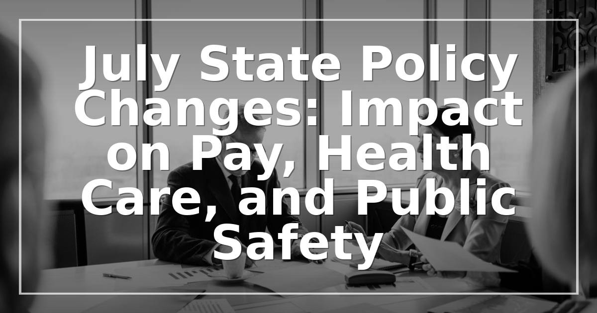 July 2026 State Policy Changes: Impact on Pay, Health Care, and Public Safety