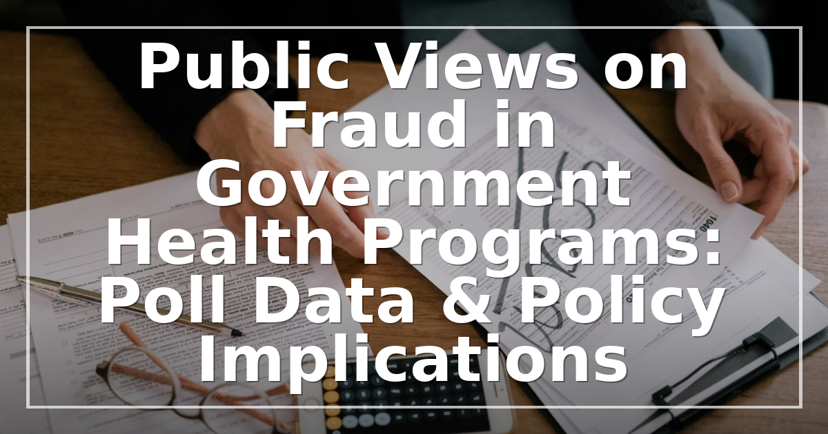 Public Views on Fraud in Government Health Programs: Poll Data & Policy Implications