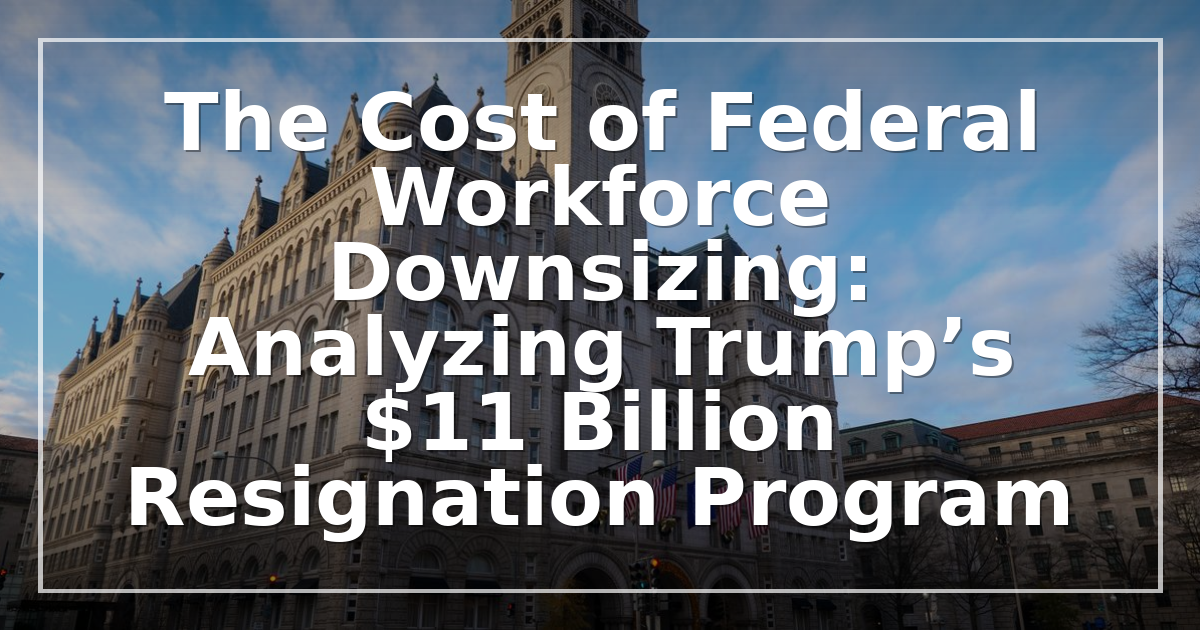 The Cost of Federal Workforce Downsizing: Analyzing Trump’s $11 Billion Resignation Program